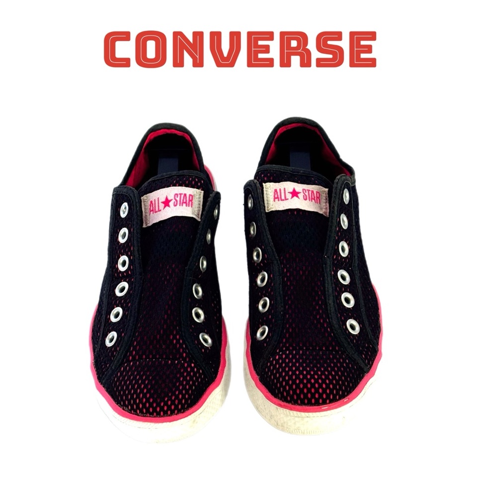 Converse Black and Pink Checkered Sneakers